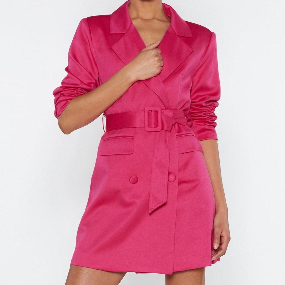 Hot Pink Blazer Dress